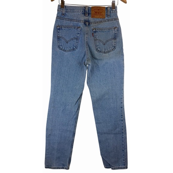 VTG Levi's 512 Junior Denim Blue Jeans Slim Fit Straight Leg USA 7 JR M 27x30.50 - Picture 2 of 12